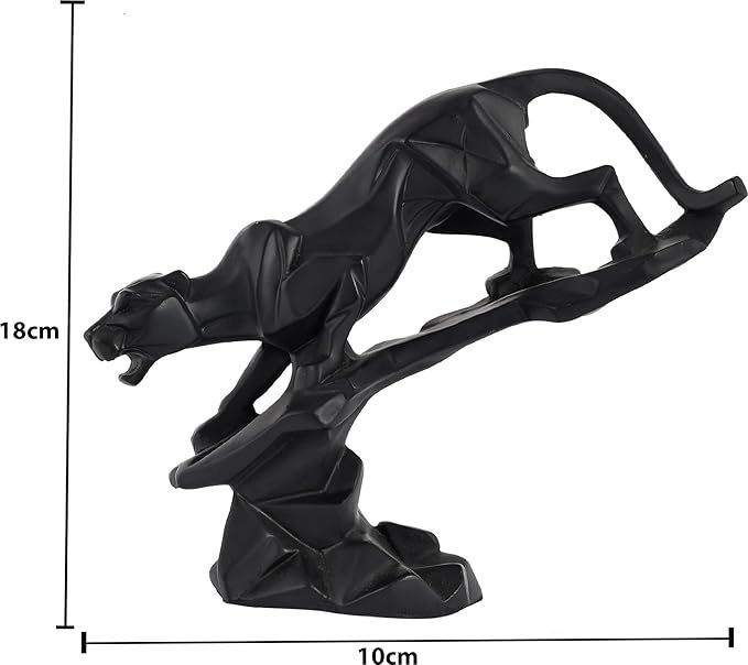 Handcrafted Decorative Diamond Design Black Panther Showpiece