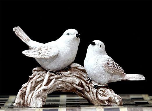 White Bird Pair Showpiece