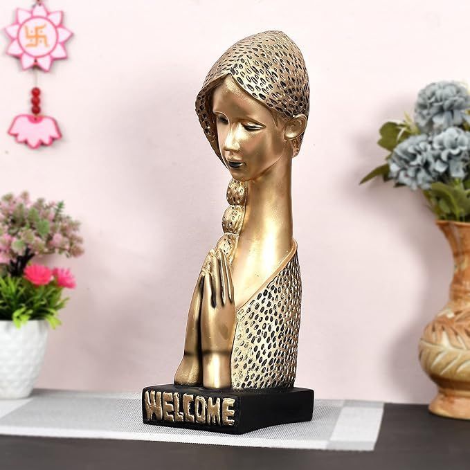 Handcrafted Decorative Welcome Namaste Lady Showpiece