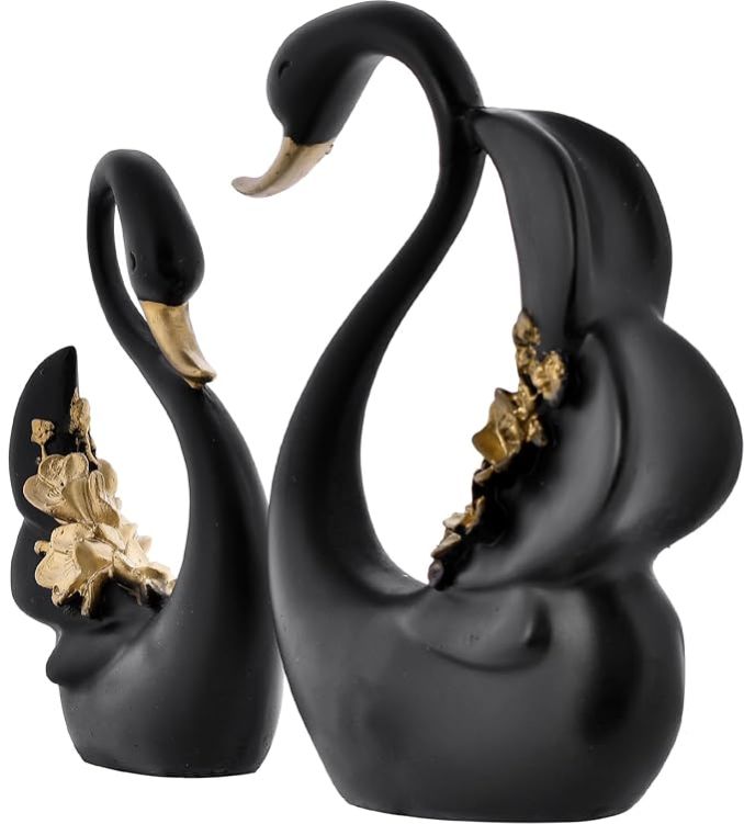 Swan Pair Sculpture For Home Decor Showpiece