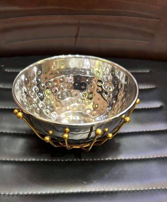 Hammared Stainless Steel Serving Bowl for Home, Gift Purpose