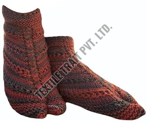 Ladies Maroon Acrylic Socks