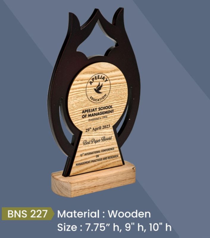 7 Inch Wooden Trophy