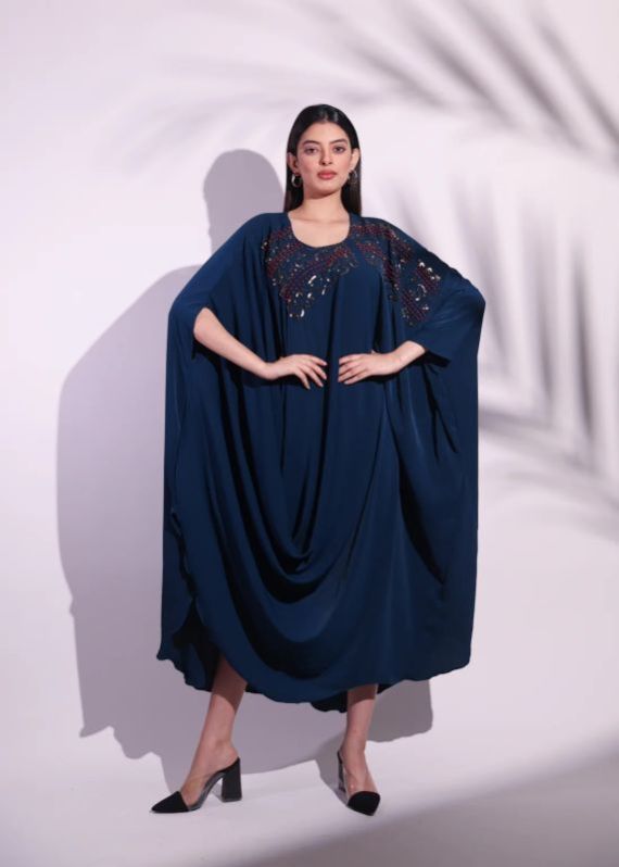 Geometric Cowl Kaftan Dress