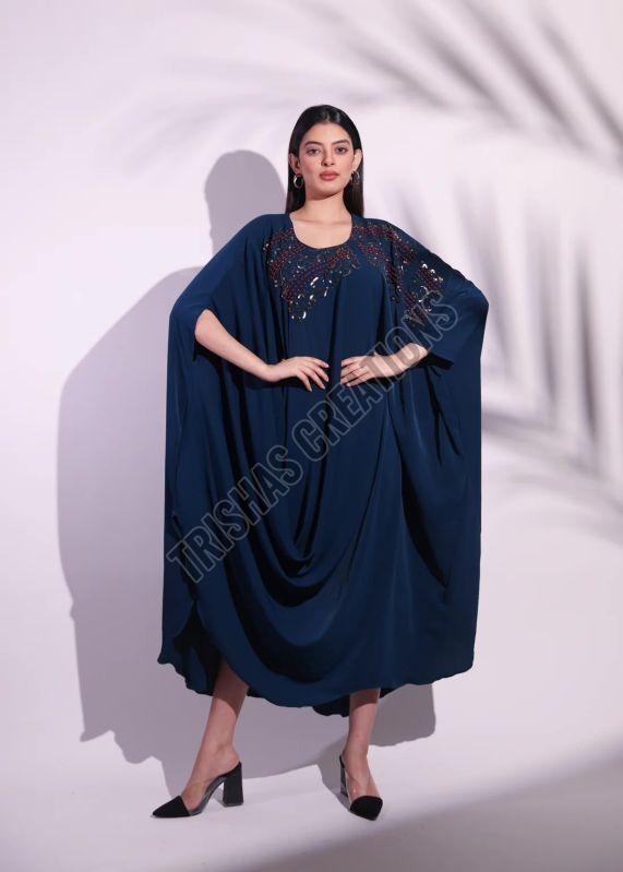 Geometric Cowl Kaftan Dress