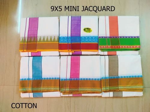 9 X 5 Mini Jacquard Border Cotton Dhoti