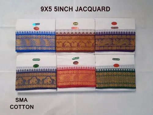 Cotton 9 X 5 Dhoti With 5 Inch Border