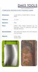 CORROSION, EROSION, PLATE THICKNESS 30MM.