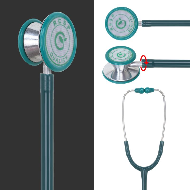 RCSP Dual Head Stethoscope For Doctors And Medical Student, Pediatric And Adult Stethoscope, Light Weight Stainless Steel Chest Piece