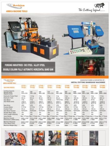 Double Column Fully Horizontal Metal Cutting Band Saw Machine