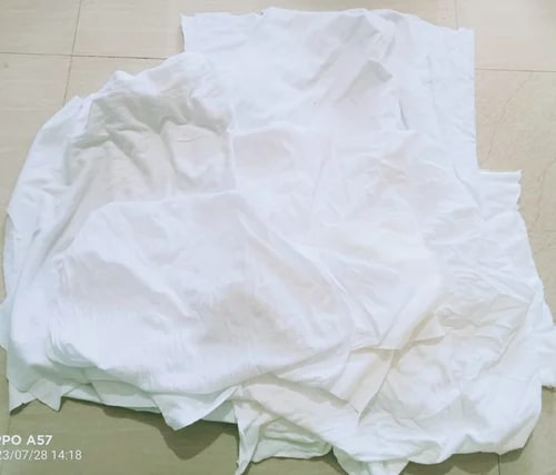 Cotton White Banian Waste For Cleaning Machine