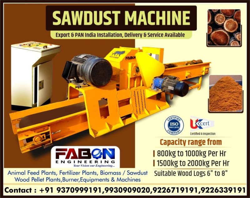 1000 Kg/HR Sawdust Making Machine