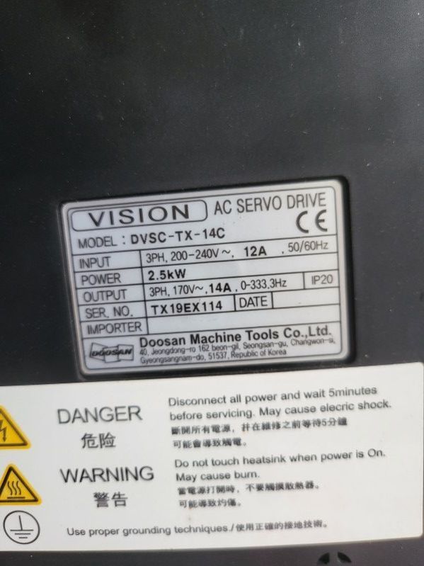 Doosan Vision DVSC-TX-14C AC Servo Driver