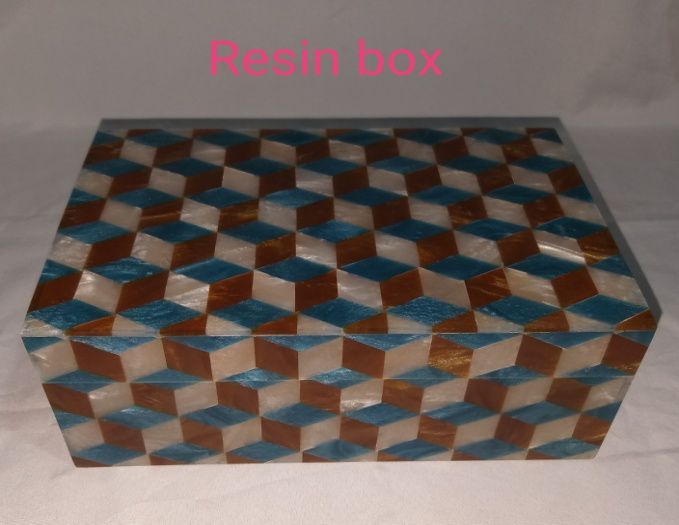 8 X 10 X 3 Inch 3D Design MDF Resin Box