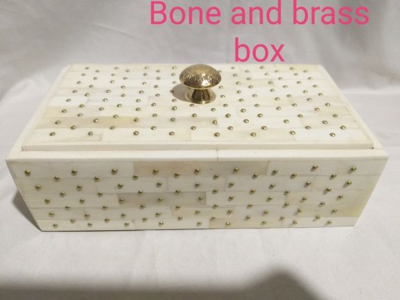 Bone Storage Box With Brass Stud