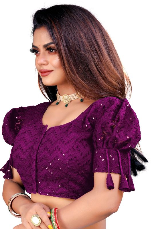 Balloon Sleeves Readymade Blouse