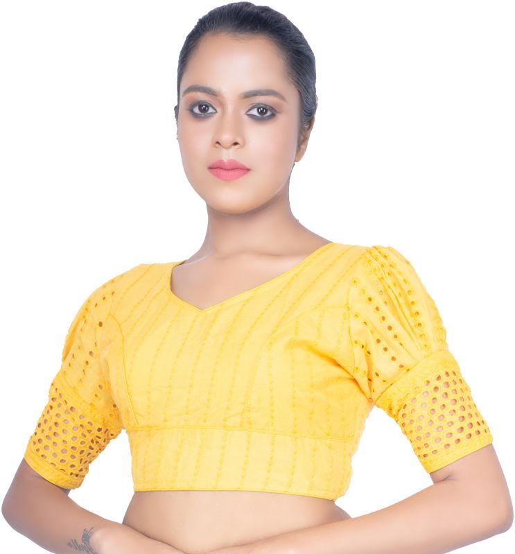 Puff Sleeves Readymade Blouse