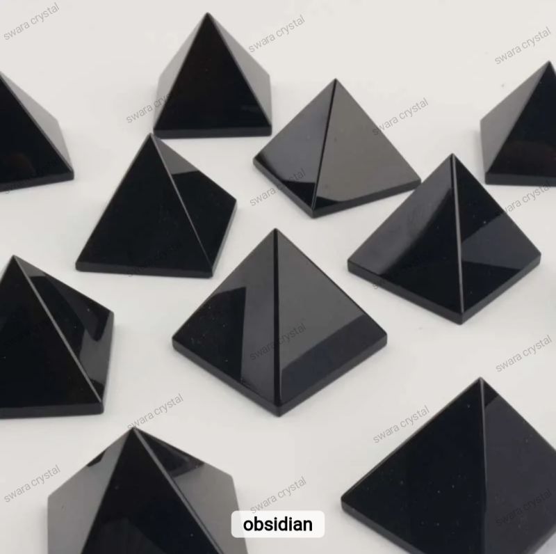 Black Obsidian Crystal Pyramid