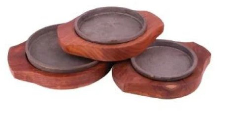 Sheesham Wood Sizzler Brownie Plate