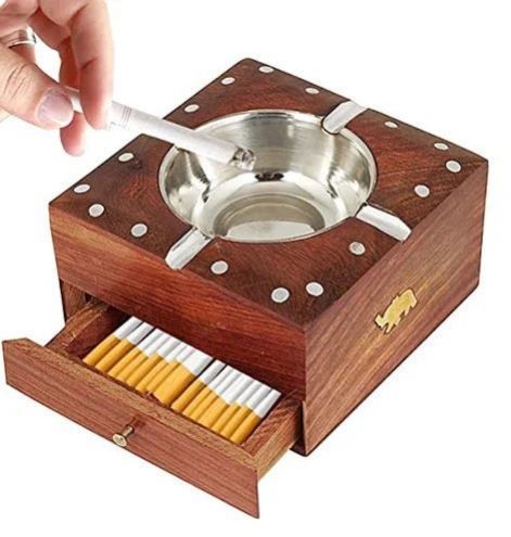 Wooden Drawer Ashtray