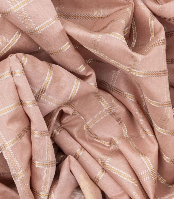 Baby Pink Handloom Chirala Silk Cotton Ladies Saree