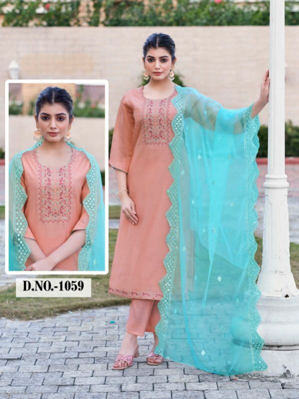 Readymade Kurti In Roman Fabric