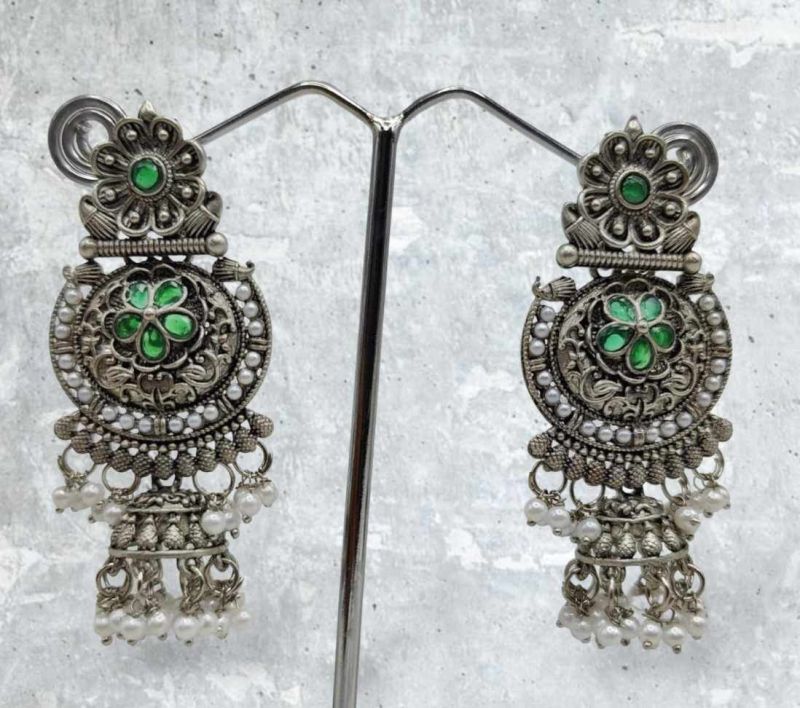 Beautiful Oxidize Jhumki Earrings By Kalakriti Gallery