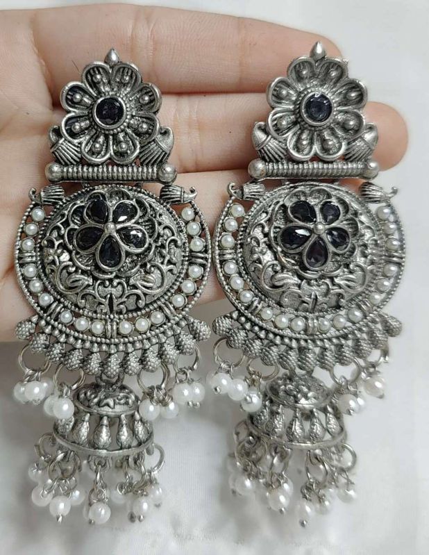 Beautiful Oxidize Jhumki Earrings By Kalakriti Gallery