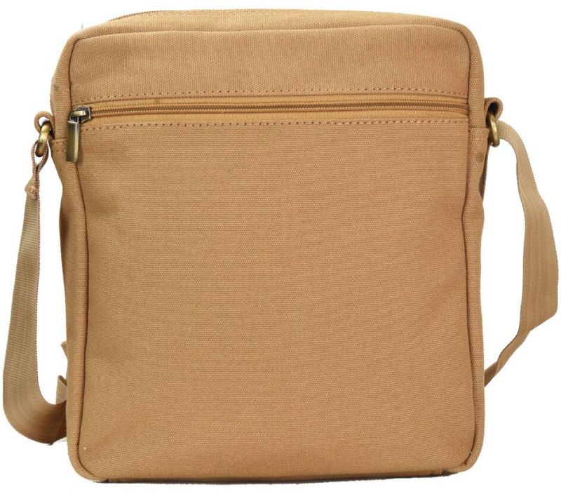 Tan Dyed Canvas Utility Sling Bag