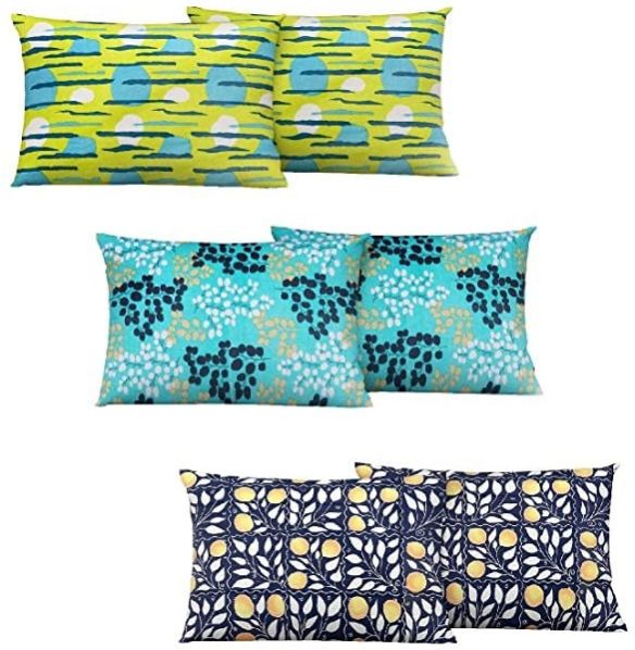 Multicolor Cotton Pillow Covers Set Of 6
