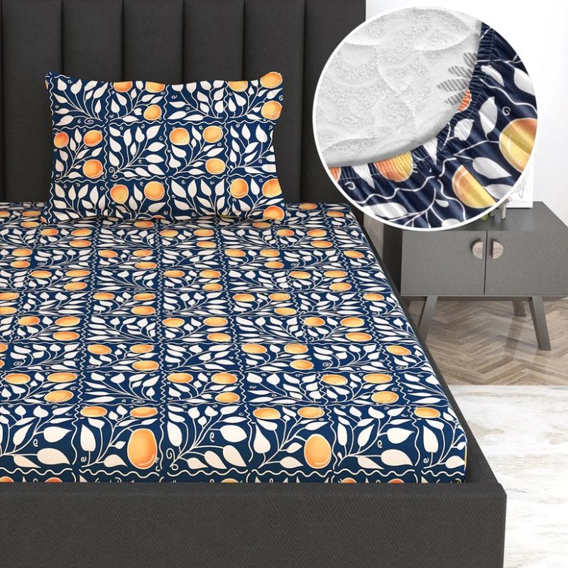 Tulip Floral Elastic Fitted Single Bed Bedsheet