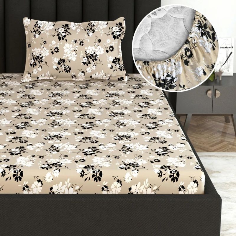 Tulip Floral Elastic Fitted Single Bed Bedsheet