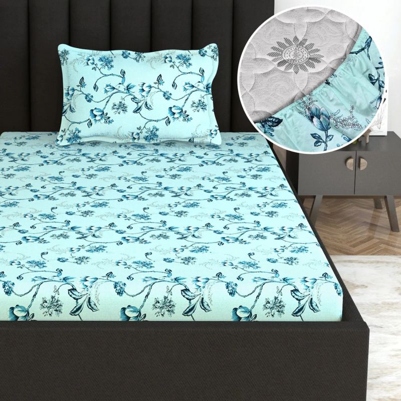 Tulip Floral Elastic Fitted Single Bed Bedsheet