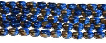 Blue & Brown Designer Glass Beads
