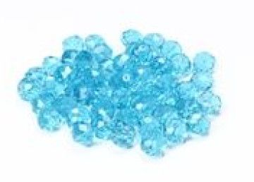 Blue Faceted Glass Beads