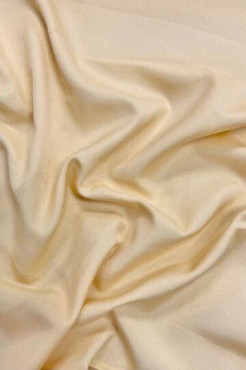 Dark Cream Plain Smooth Crepe Polyester Fabric