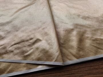 Golden Plain Metallic Brocade Fabric