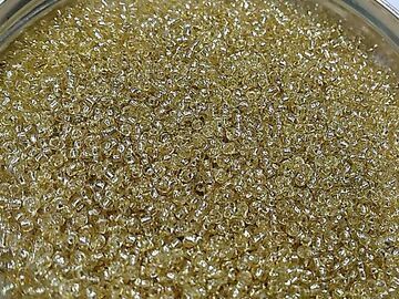 Golden Silverline Transparent Round Rocaille Glass Seed Beads