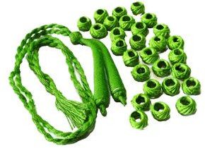 Green Thread Beads And Dori Combo
