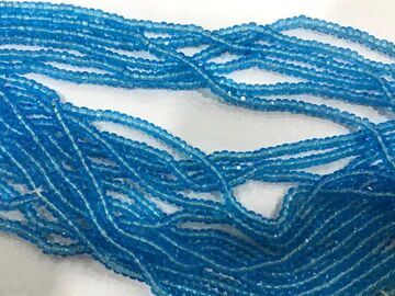 Light Blue Transparent Spherical Handcut Glass Seed Beads (5 Mm)