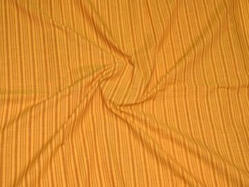 Mustard Yellow Stripes Handloom Cotton Fabric