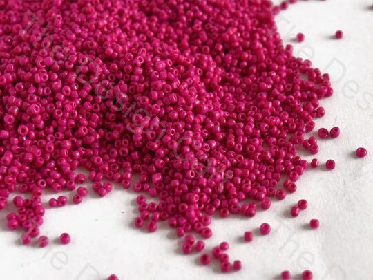 Opaque Pink Round Rocailles Seed Beads