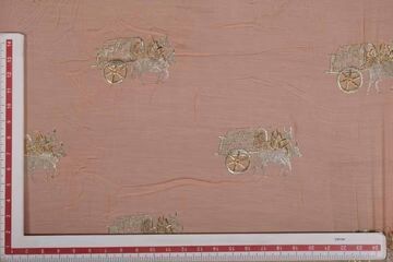 Peach Chanderi Fabric