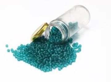 Teal Blue Round Glass Bead