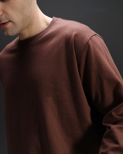 Mens Cannac Coffee Brow Plain Sweatshirt