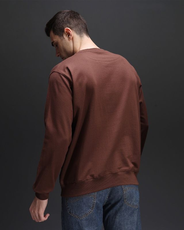 Mens Cannac Coffee Brow Plain Sweatshirt