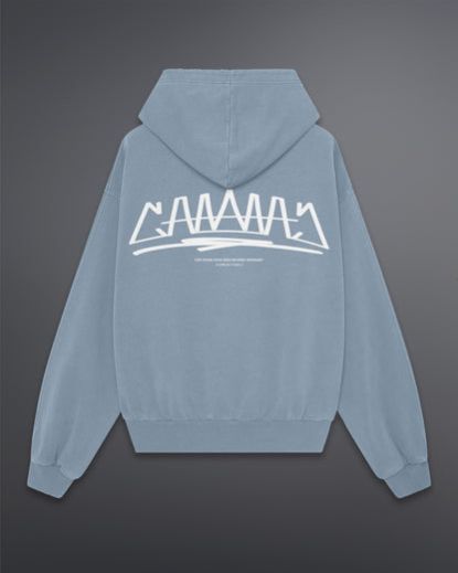 Mens Cannac Glacier Gem Sky Blue Oversized Hoodie