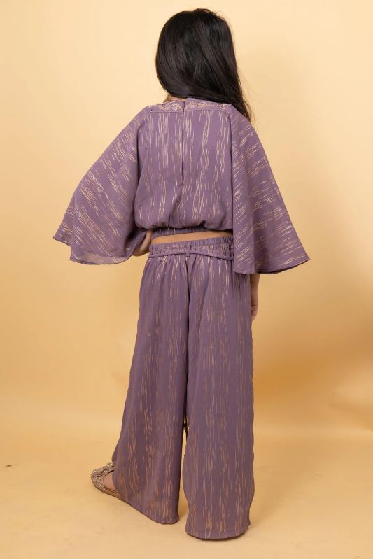 Purple Tone Girls Palazzo Set