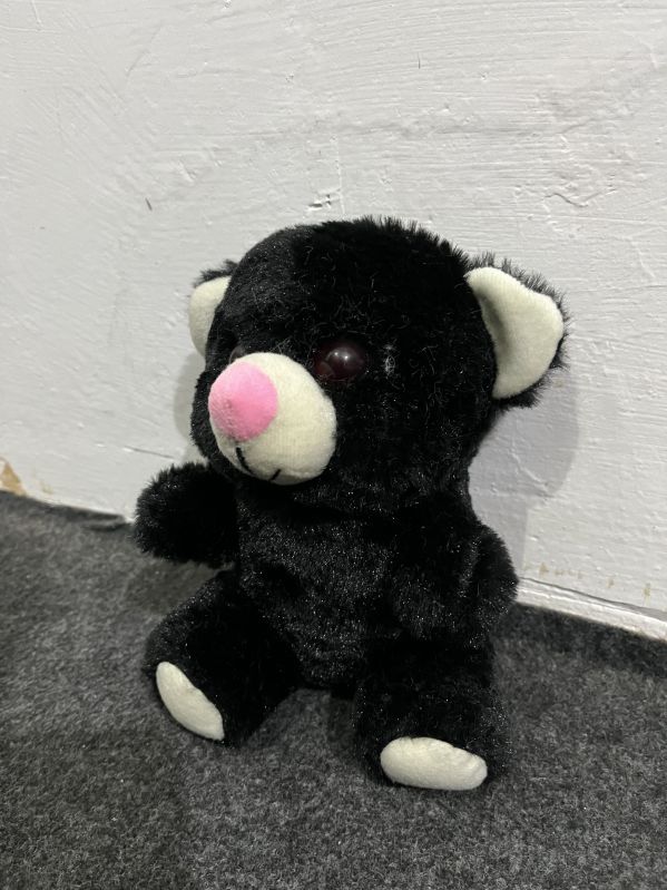 Black Fur Teddy Bear Soft Toy