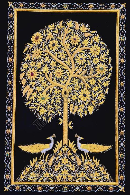Handmade Zardozi Wall Hanging